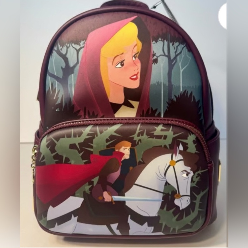 Loungefly Disney Sleeping Beauty Limited Edition Burgundy Backpack NWT